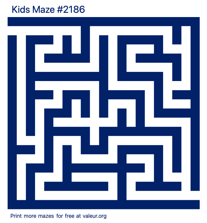 Free Printable Kids Maze number 2186