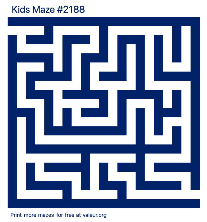 Free Printable Kids Maze number 2188