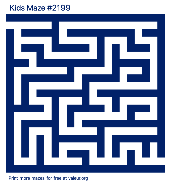 Free Printable Kids Maze number 2199