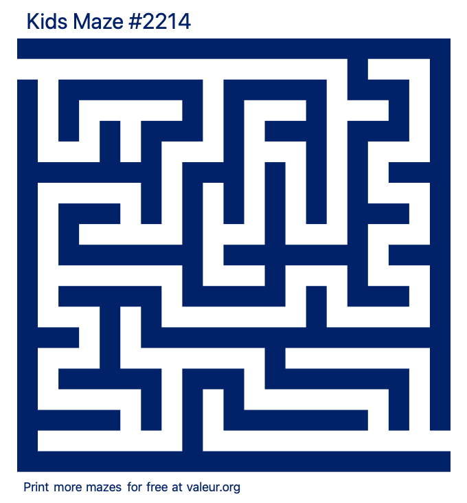 Free Printable Kids Maze number 2214