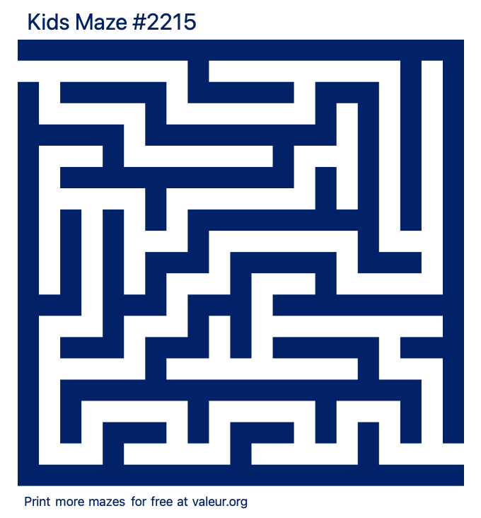 Free Printable Kids Maze number 2215