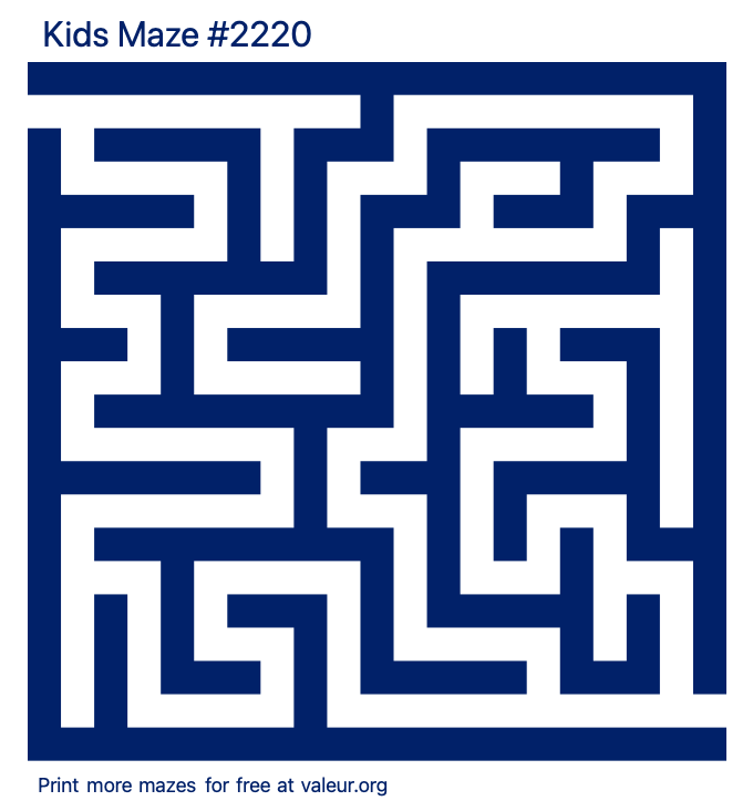 Free Printable Kids Maze number 2220