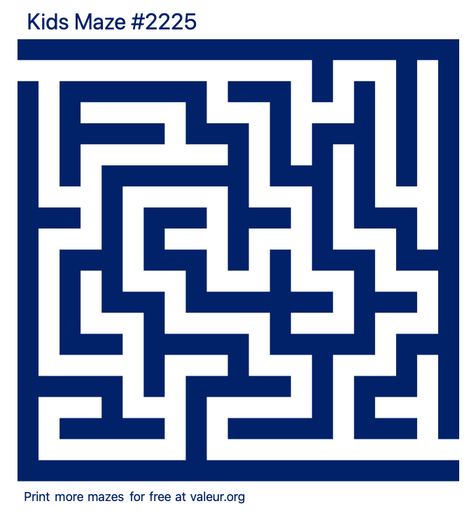 Free Printable Kids Maze number 2225