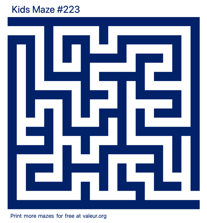 Free Printable Kids Maze number 223