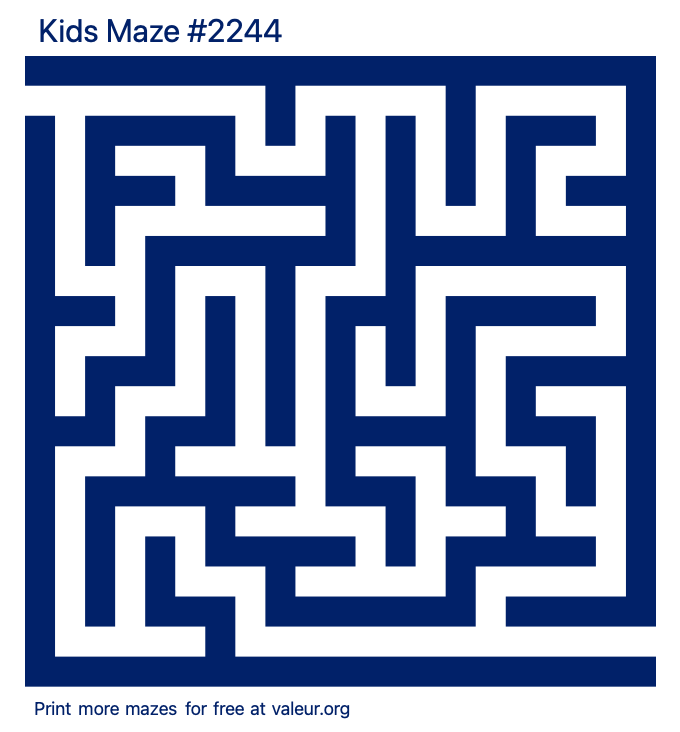 Free Printable Kids Maze number 2244