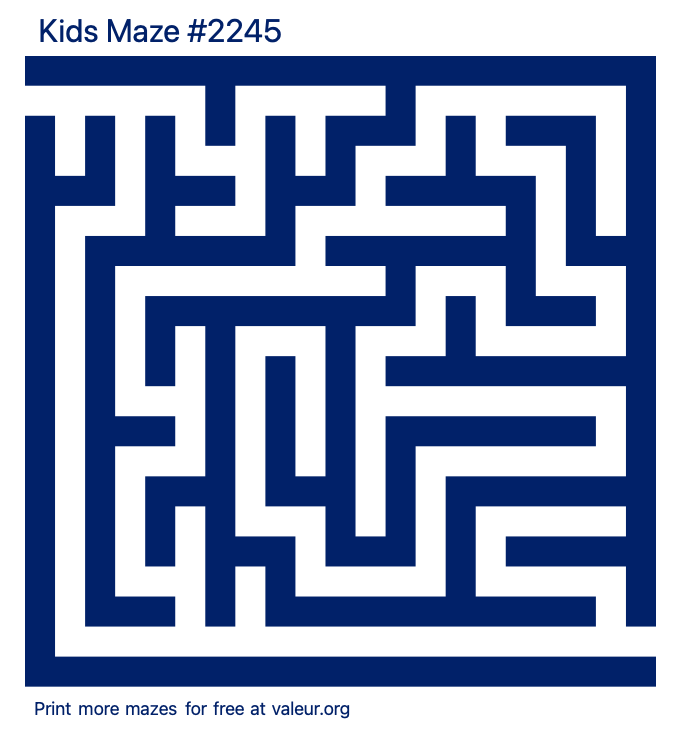 Free Printable Kids Maze number 2245