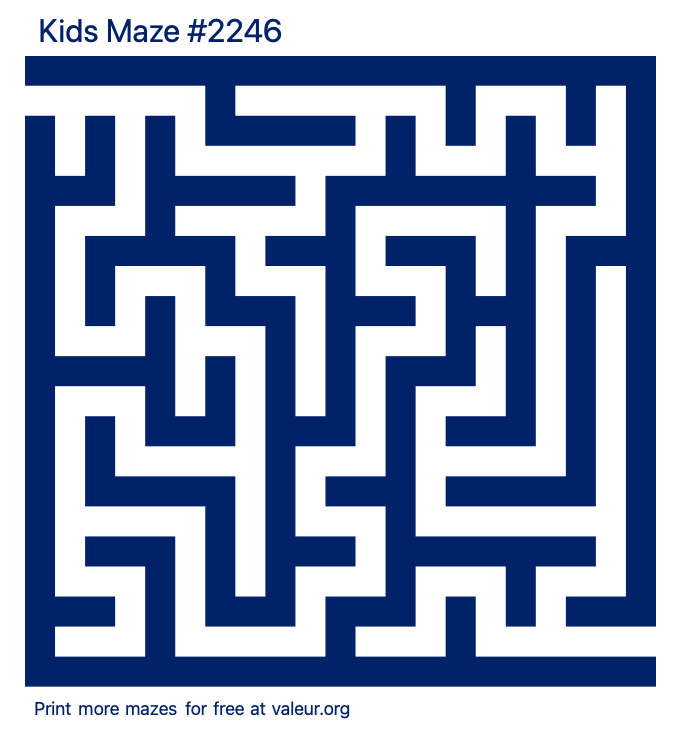 Free Printable Kids Maze number 2246