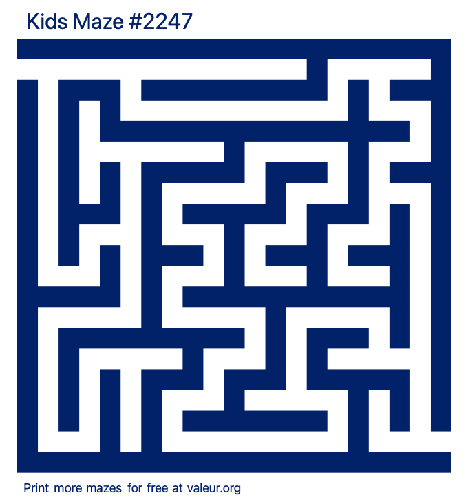 Free Printable Kids Maze number 2247