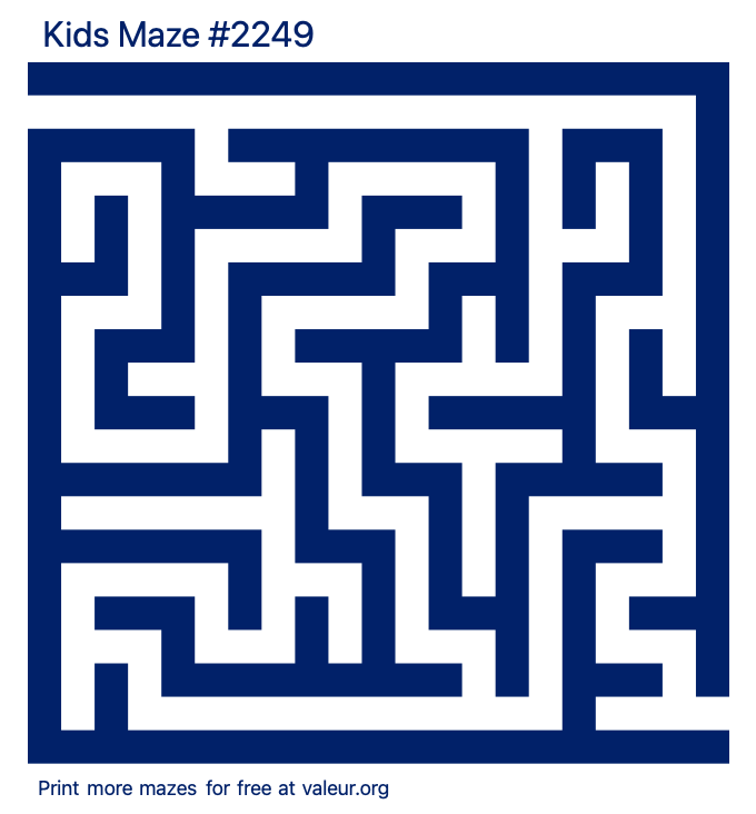 Free Printable Kids Maze number 2249