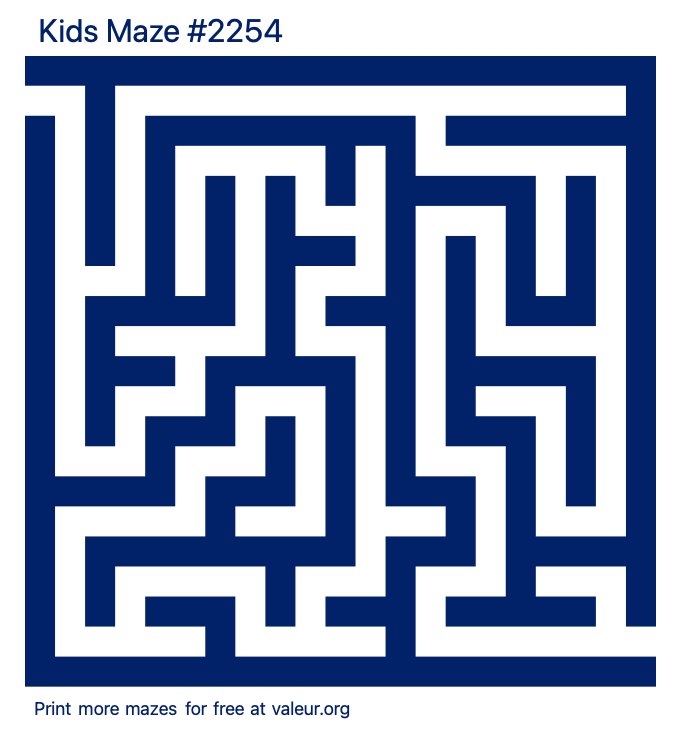 Free Printable Kids Maze number 2254