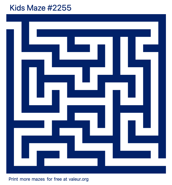 Free Printable Kids Maze number 2255