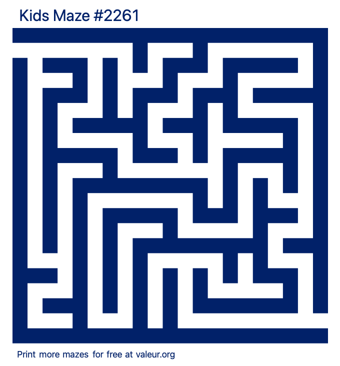 Free Printable Kids Maze number 2261