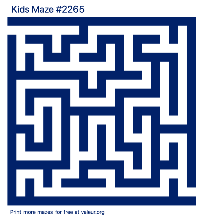 Free Printable Kids Maze number 2265