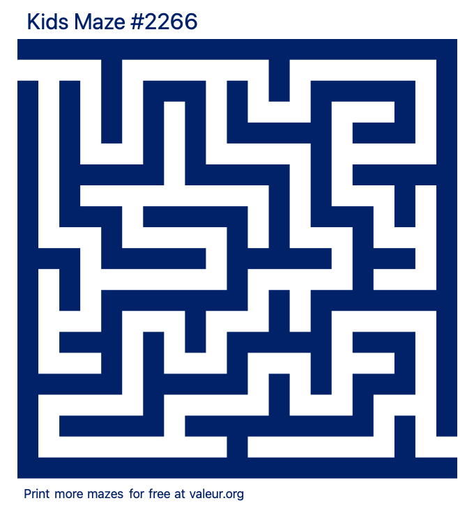 Free Printable Kids Maze number 2266