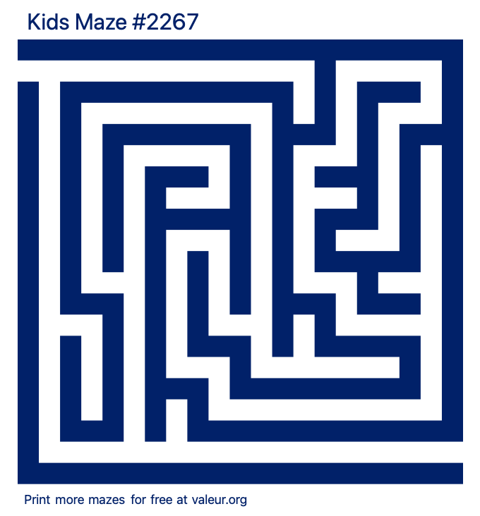 Free Printable Kids Maze number 2267
