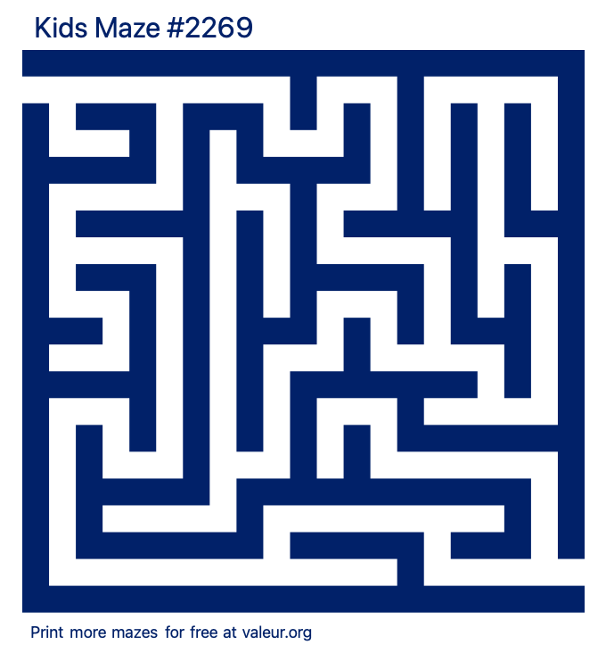 Free Printable Kids Maze number 2269