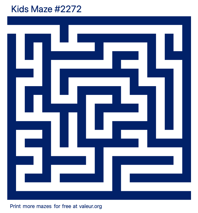 Free Printable Kids Maze number 2272
