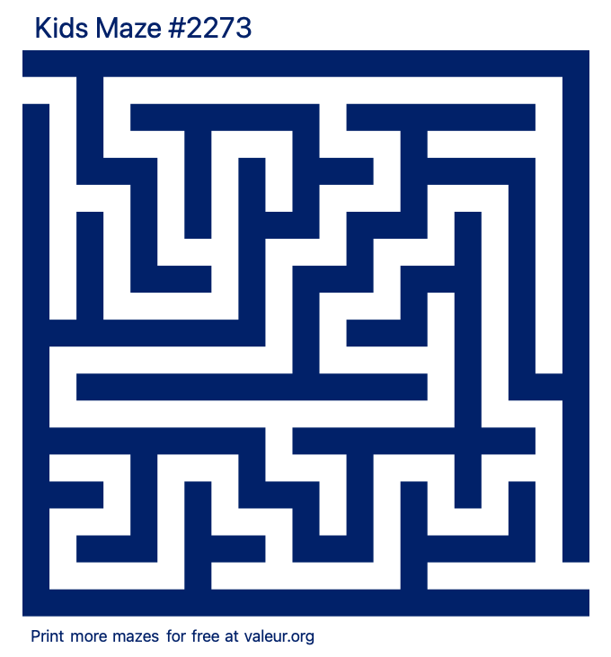 Free Printable Kids Maze number 2273