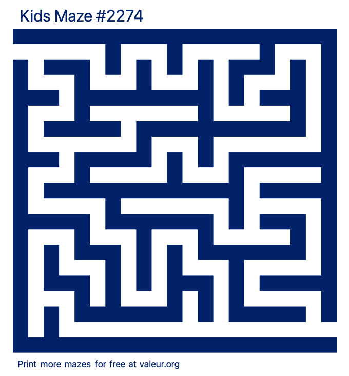 Free Printable Kids Maze number 2274