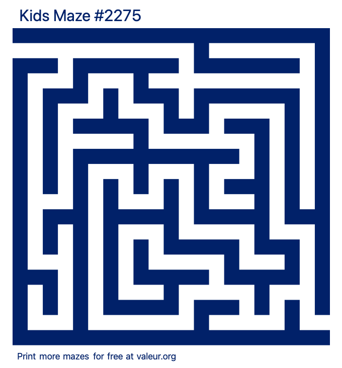 Free Printable Kids Maze number 2275