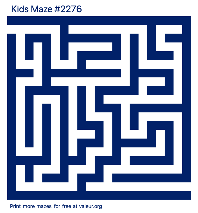 Free Printable Kids Maze number 2276