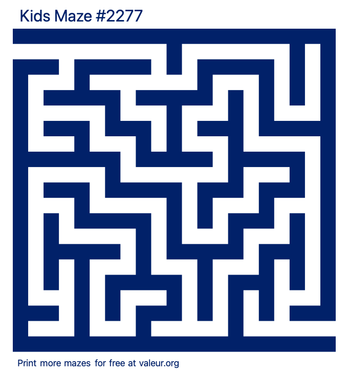Free Printable Kids Maze number 2277