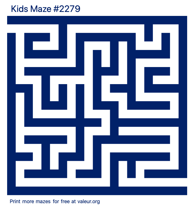 Free Printable Kids Maze number 2279