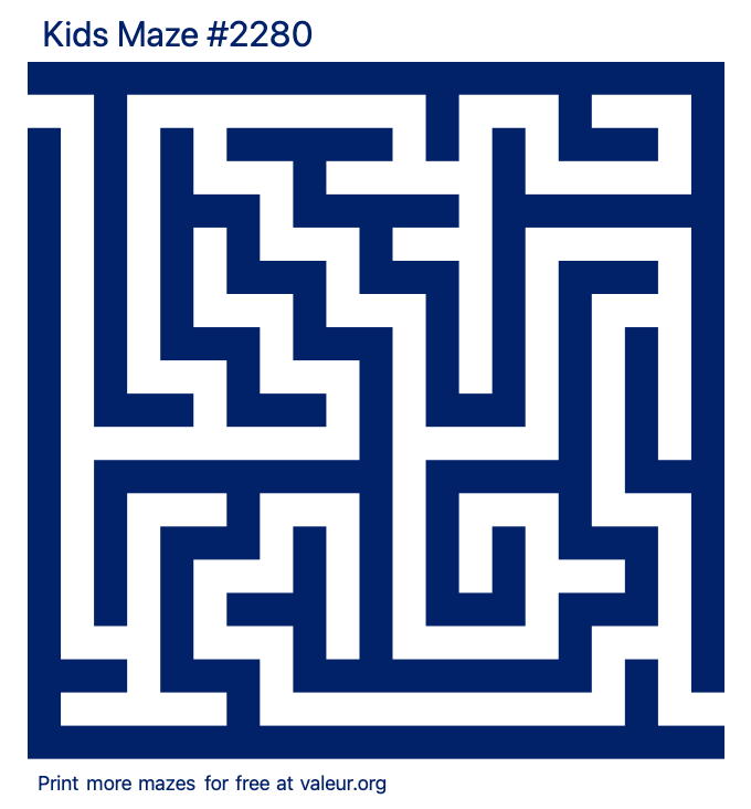 Free Printable Kids Maze number 2280