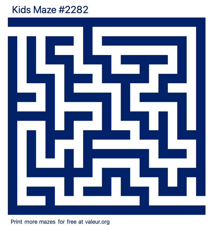 Free Printable Kids Maze number 2282