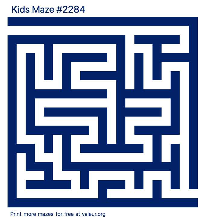 Free Printable Kids Maze number 2284