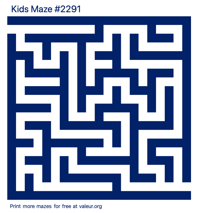 Free Printable Kids Maze number 2291