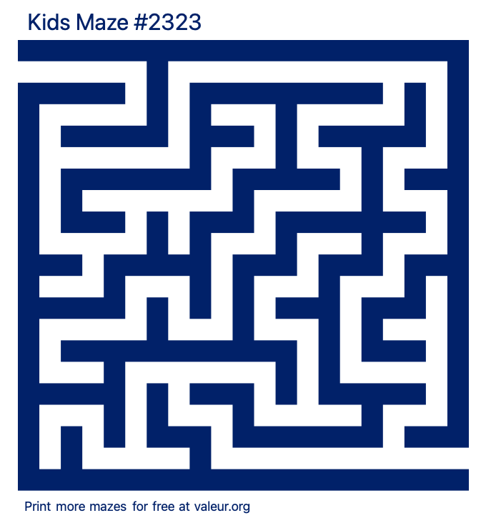 Free Printable Kids Maze number 2323