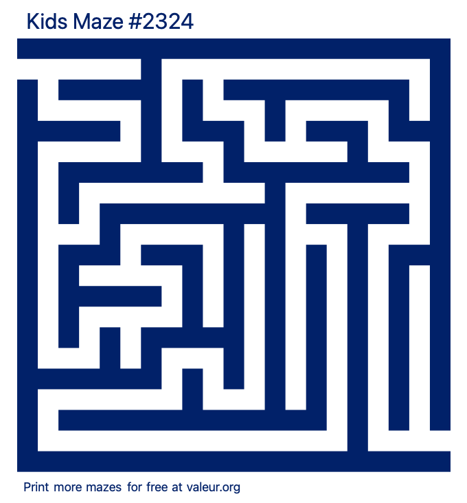 Free Printable Kids Maze number 2324