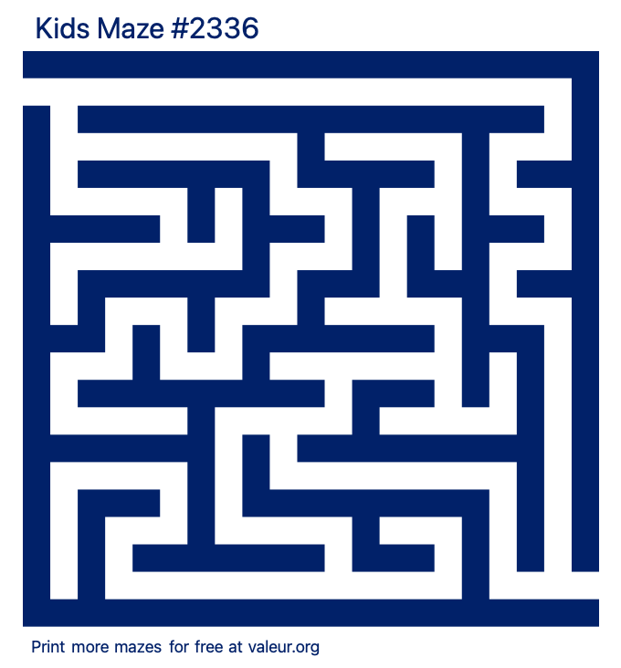 Free Printable Kids Maze number 2336