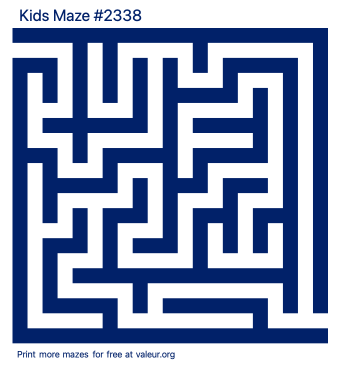 Free Printable Kids Maze number 2338