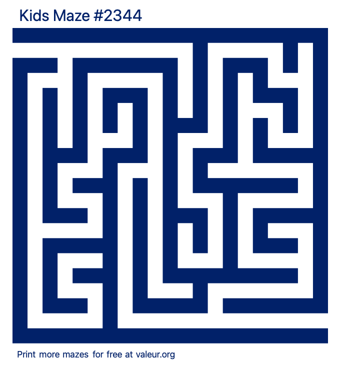 Free Printable Kids Maze number 2344