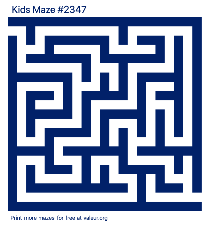 Free Printable Kids Maze number 2347