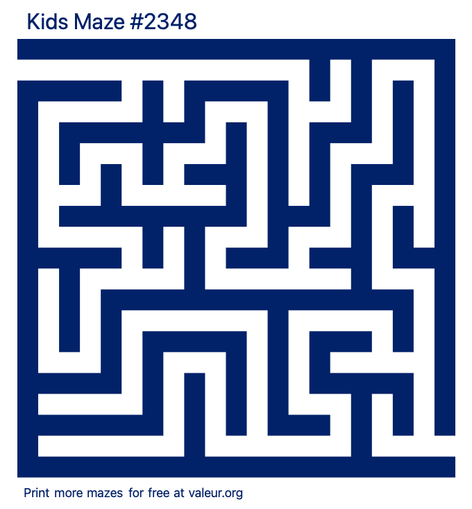 Free Printable Kids Maze number 2348