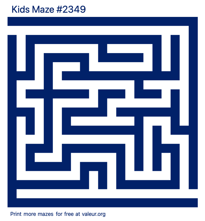 Free Printable Kids Maze number 2349