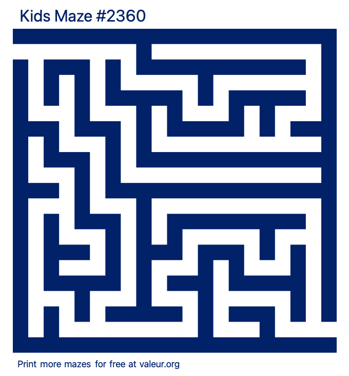 Free Printable Kids Maze number 2360