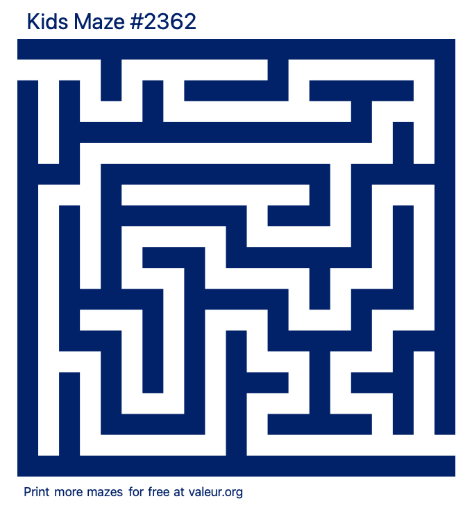 Free Printable Kids Maze number 2362