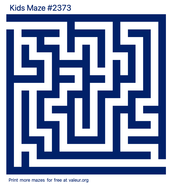 Free Printable Kids Maze number 2373