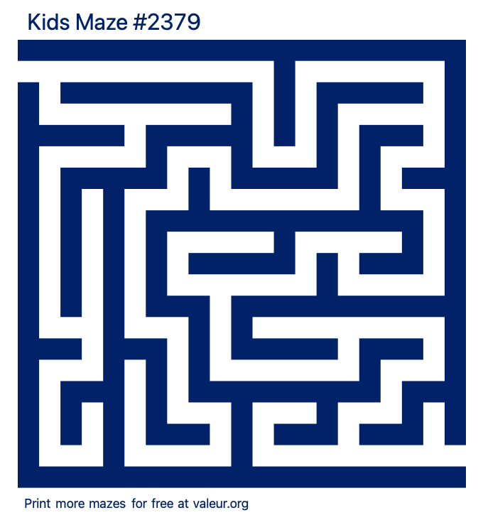 Free Printable Kids Maze number 2379