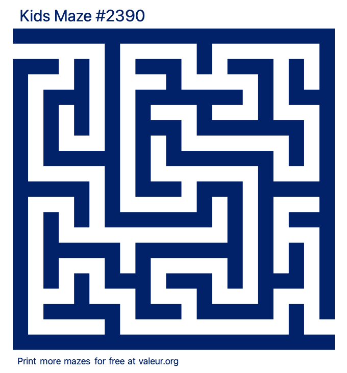 Free Printable Kids Maze number 2390