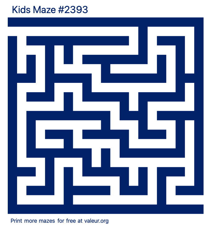 Free Printable Kids Maze number 2393