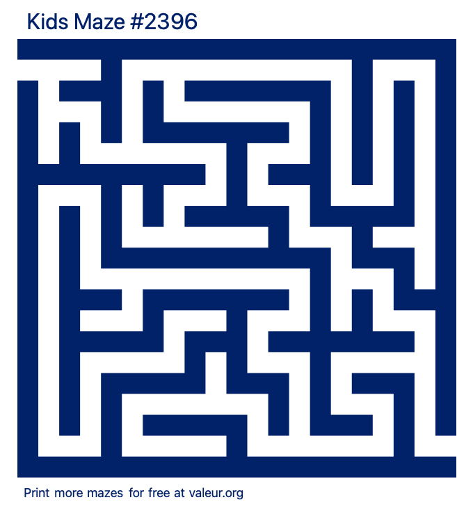 Free Printable Kids Maze number 2396