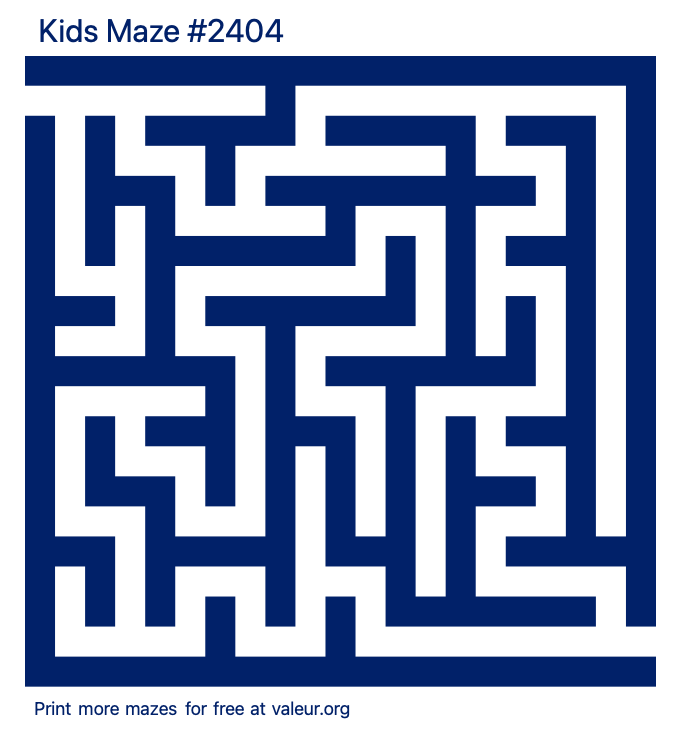 Free Printable Kids Maze number 2404