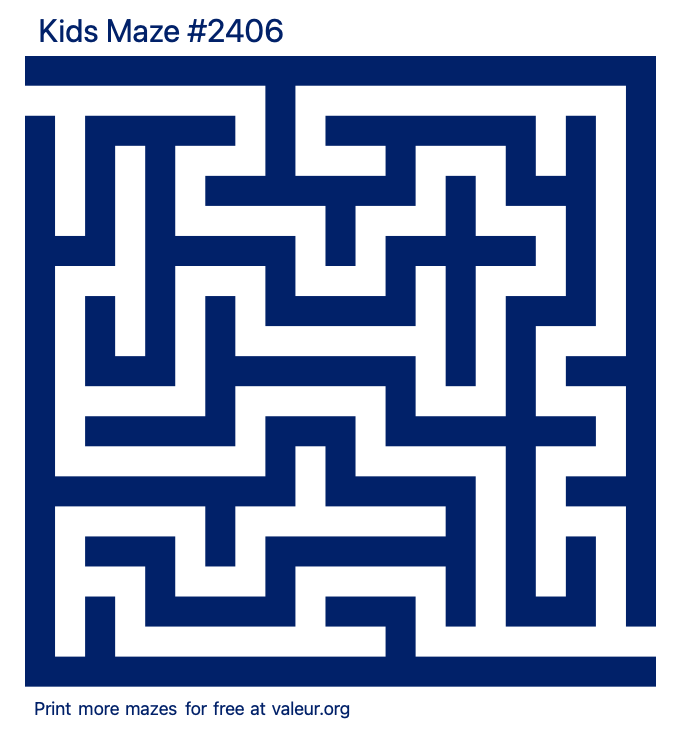 Free Printable Kids Maze number 2406