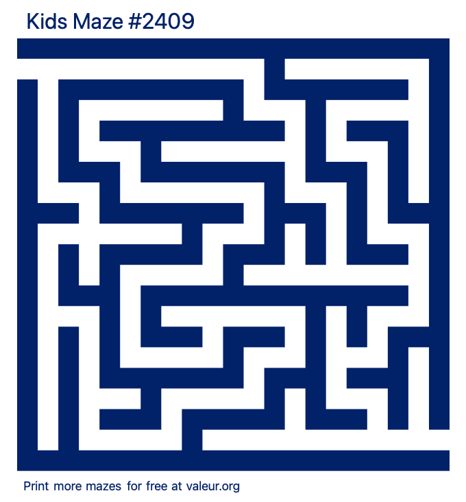 Free Printable Kids Maze number 2409