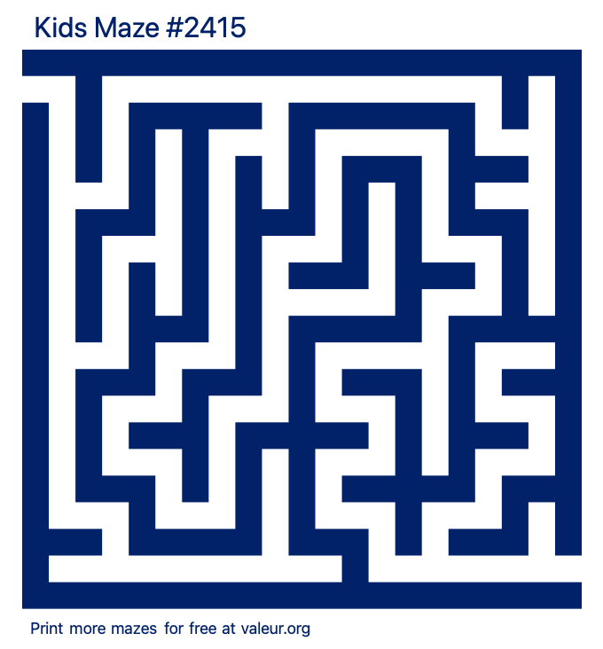 Free Printable Kids Maze number 2415